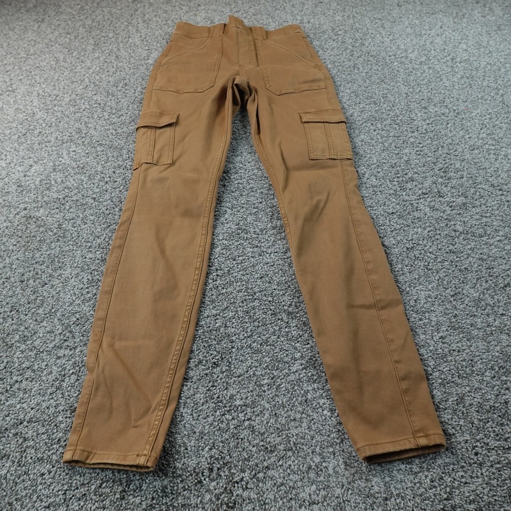 SPANX Tan Cropped Cargo Ankle Pants